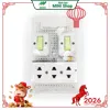 Taplo điện 2 công tắc + 1 ổ cắm + 1 cầu chì-0
